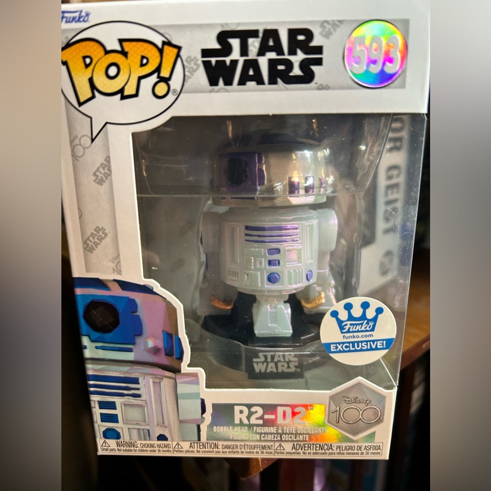 Funko exclusive R2D2  100 anniversary facette edition opalescent.  NIB in - Picture 2 of 8